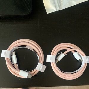 Pink Braided USB-C Charging Cables